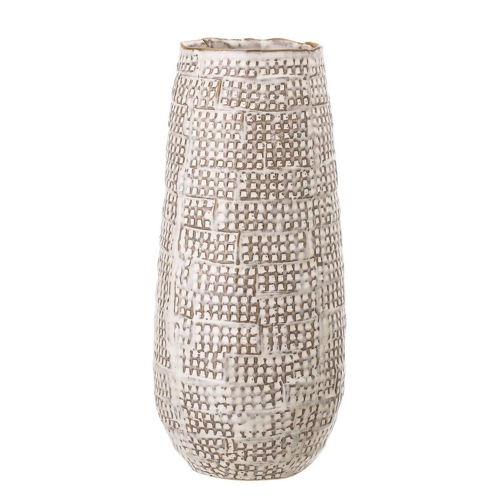 12"" x 6.6"" Decorative Stoneware Vase Beige/Brown - 3R Studios | Target