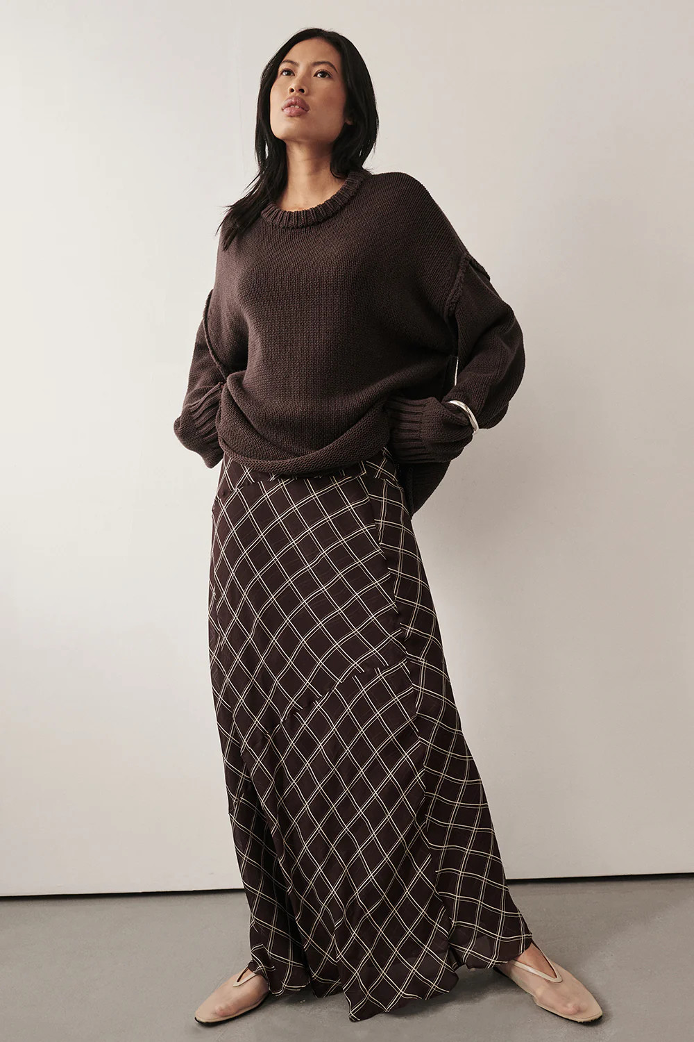 ARLINGTON CHOC MIDI SKIRT | DISSH