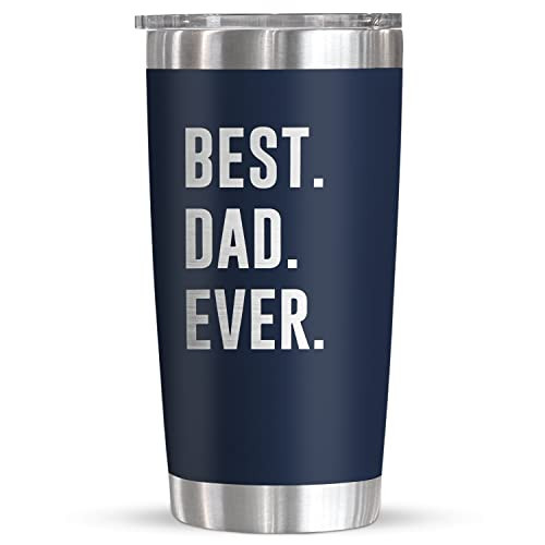 TEEZWONDER Dad Gifts from Daughter Son - Navy 20 oz Stainless Steel Insulated Coffee Tumbler with Lid - Father Day Gifts for Men Him Husband Who Wants Nothing, Mens Dad Birthday Gift Ideas | Amazon (US)