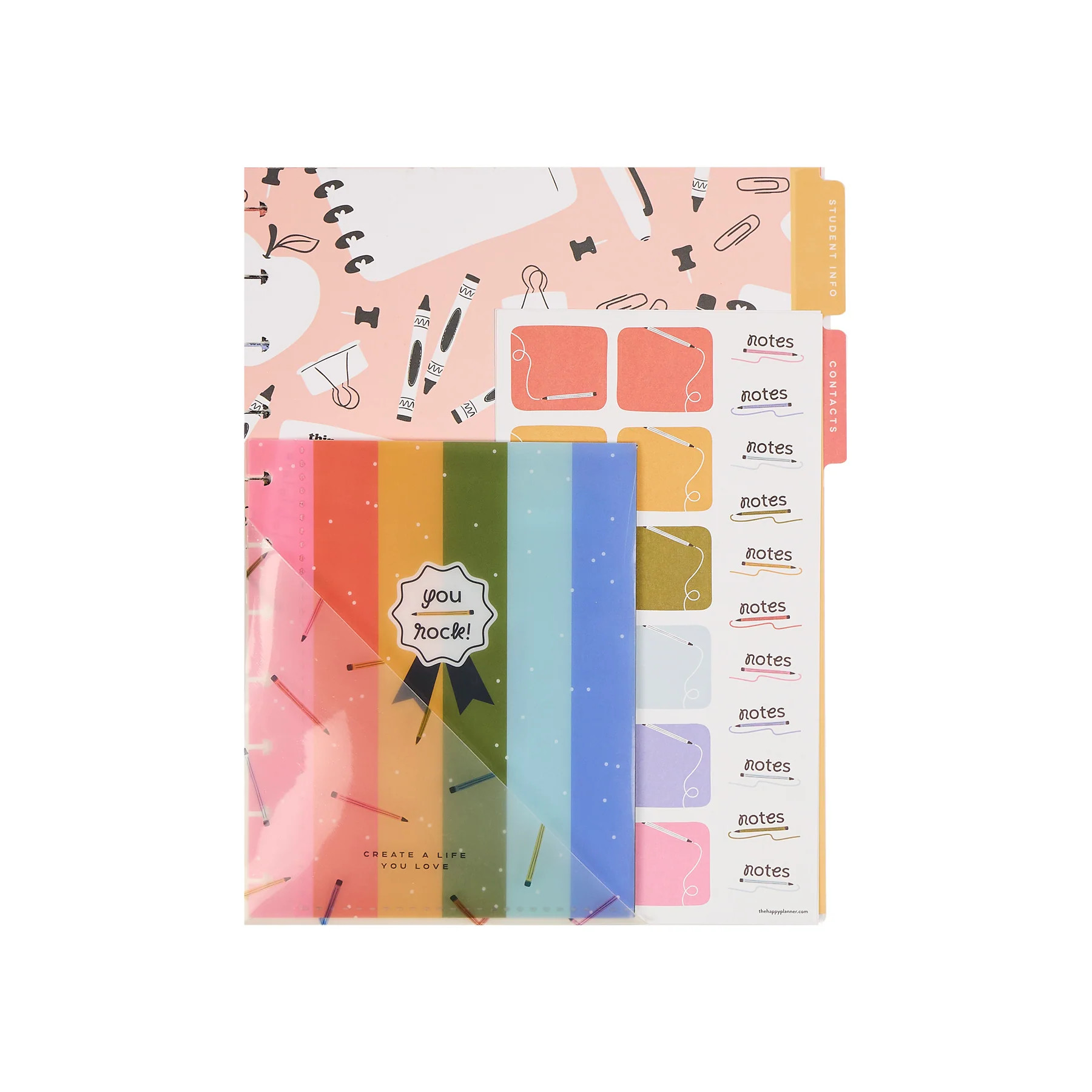 School Doodles - Parent & Student Info - Big Accessory Pack | Happy Planner