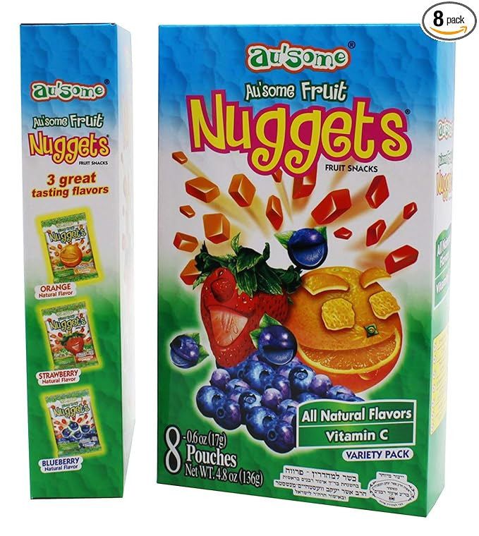 Fruit Juice Nuggets Gift Box Snack - 0.6 ounces, 3 Boxes of 8 pack - Kosher All Natural Flavors V... | Amazon (US)