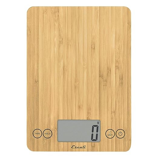 Escali Arti Kitchen Scale, 9" x 6.5" x .75", Bamboo | Amazon (US)