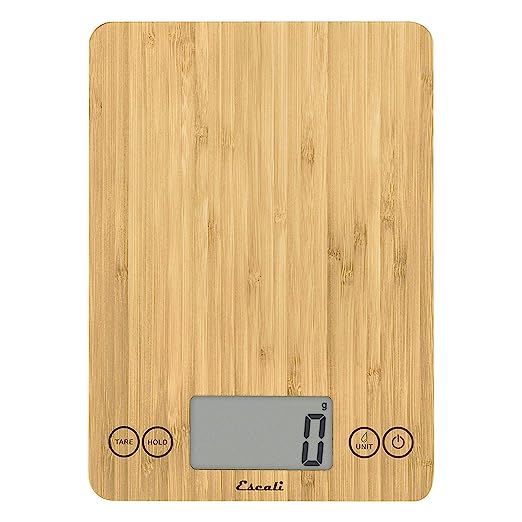 Escali Arti Kitchen Scale, 9" x 6.5" x .75", Bamboo | Amazon (US)