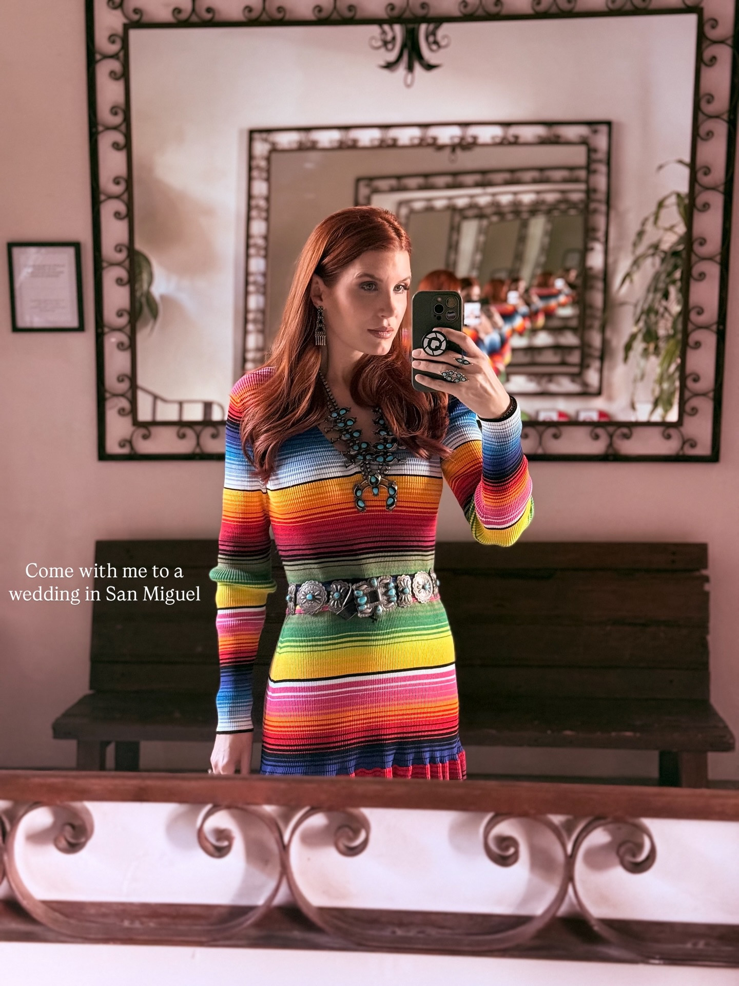 Congratulations Mr. & Mrs. Rios! @deriweb 

Posting much more from this vacation on my LTK @ambervenzbox so be sure to follow and subscribe to me there so you never miss a post!

My dress is past season Carolina Herrera and I looked everywhere to find it at resale or a similar and was unsuccessful. 
All of our major turquoise jewelry pieces seen here were purchased from Native American people in New Mexico and Utah ❤️ I found some similar pieces online and did tag those for you! 