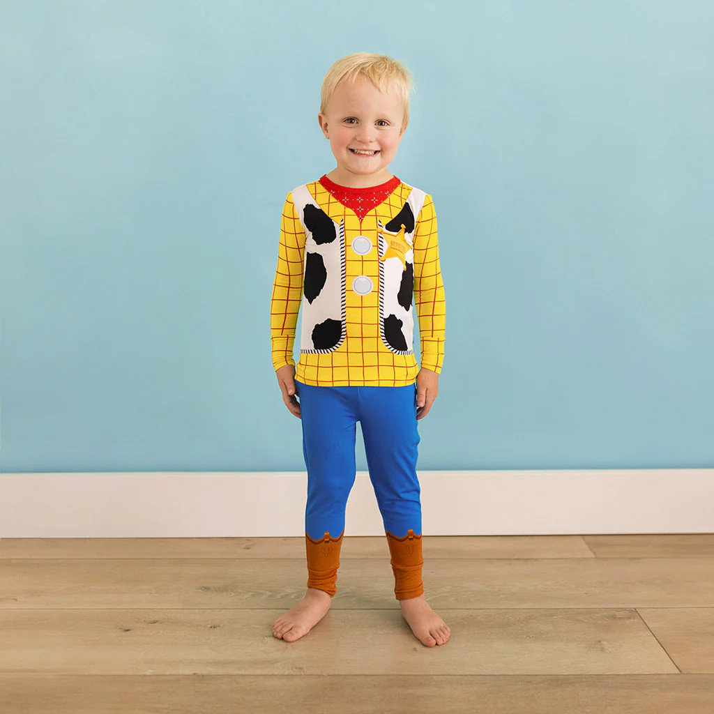 Character Yellow Long Sleeve Toddler Pajamas | Disney Toy Story Woody | Posh Peanut