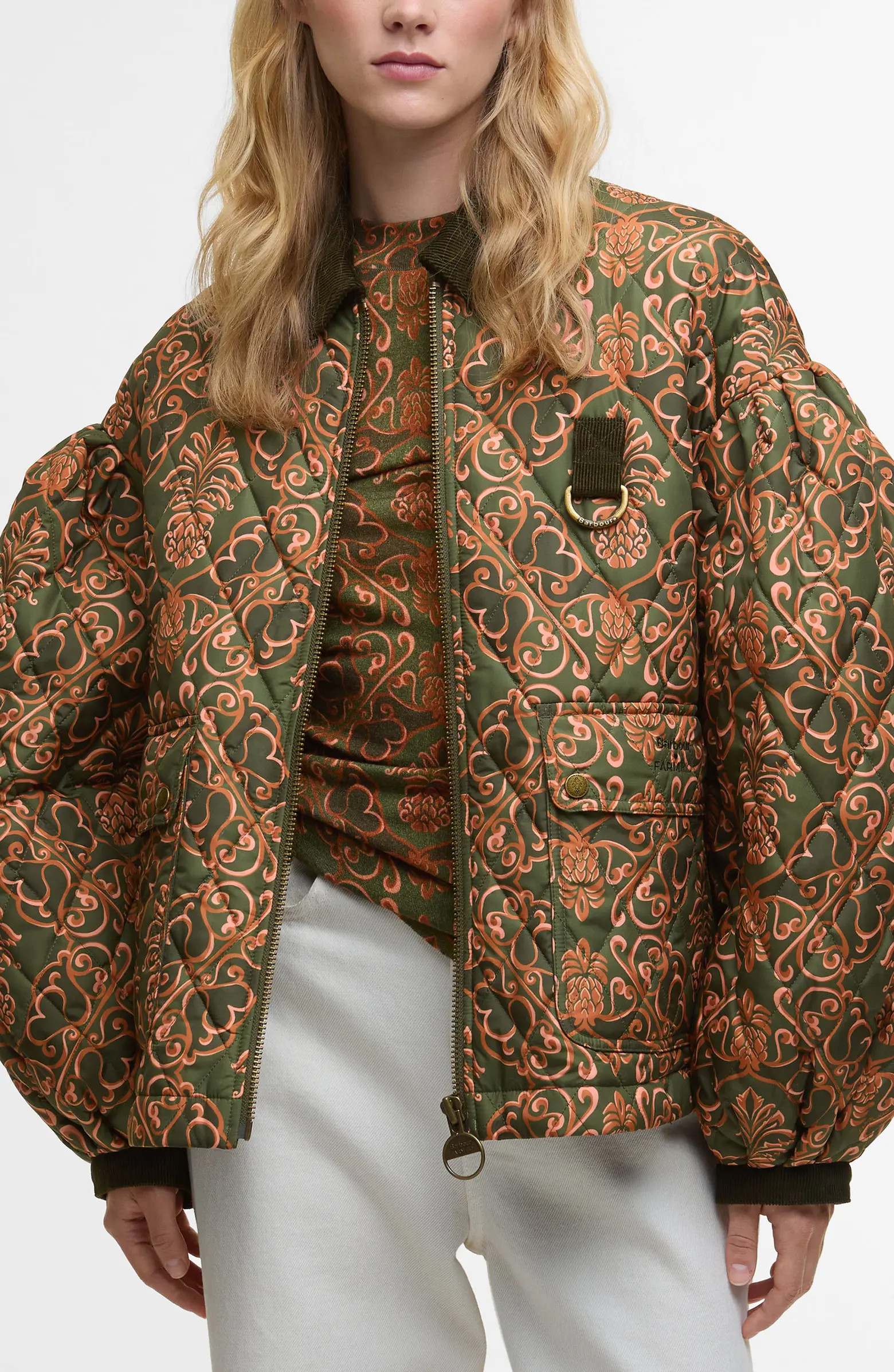 Barbour x FARM Rio Luisa Quilted Jacket | Nordstrom | Nordstrom