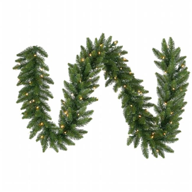 Vickerman 9' Camdon Fir Artificial Christmas Garland, Warm White LED Mini Lights - Faux Holiday G... | Walmart (US)