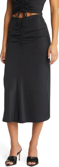 Open Edit Ruched Detail Skirt | Nordstrom | Nordstrom