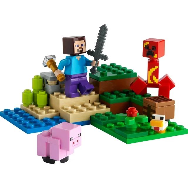 LEGO Minecraft The Creeper Ambush Building Toy 21177, Pretend Play Zombie Battle, Ore Mining and ... | Walmart (US)