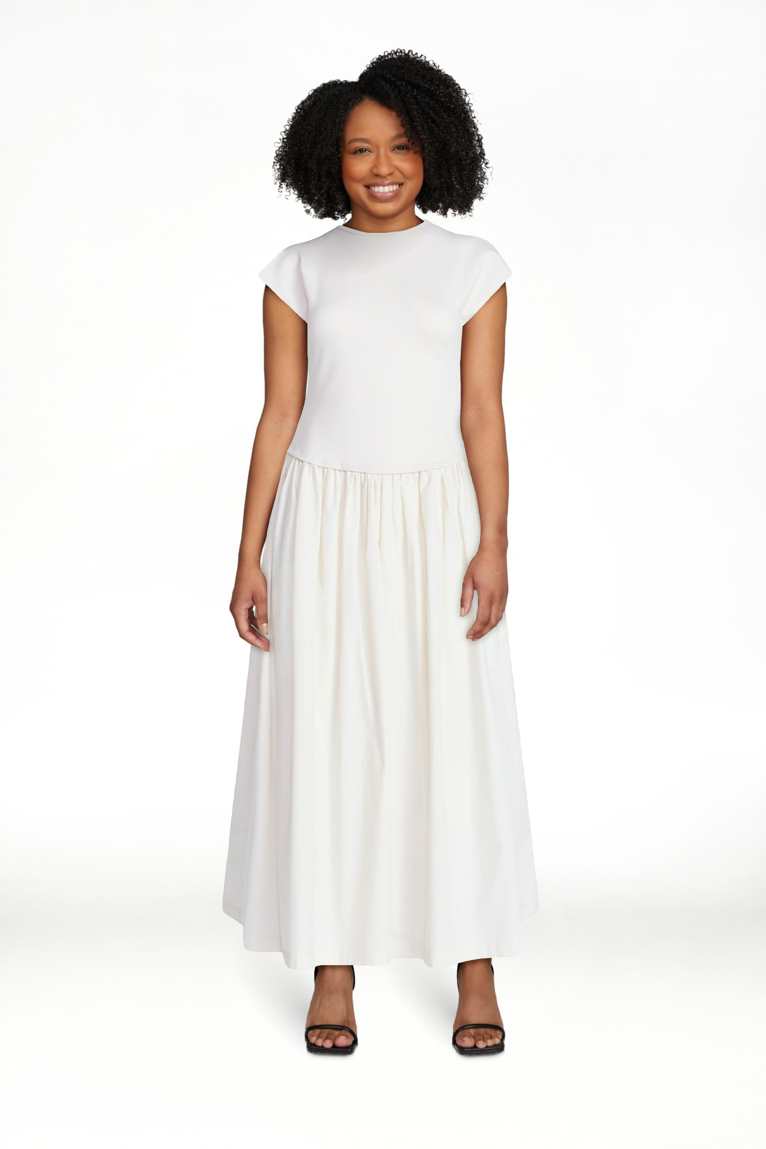 Scoop Women’s Maxi Dress with Short Dolman Sleeves, Sizes XS-4X | Walmart (US)