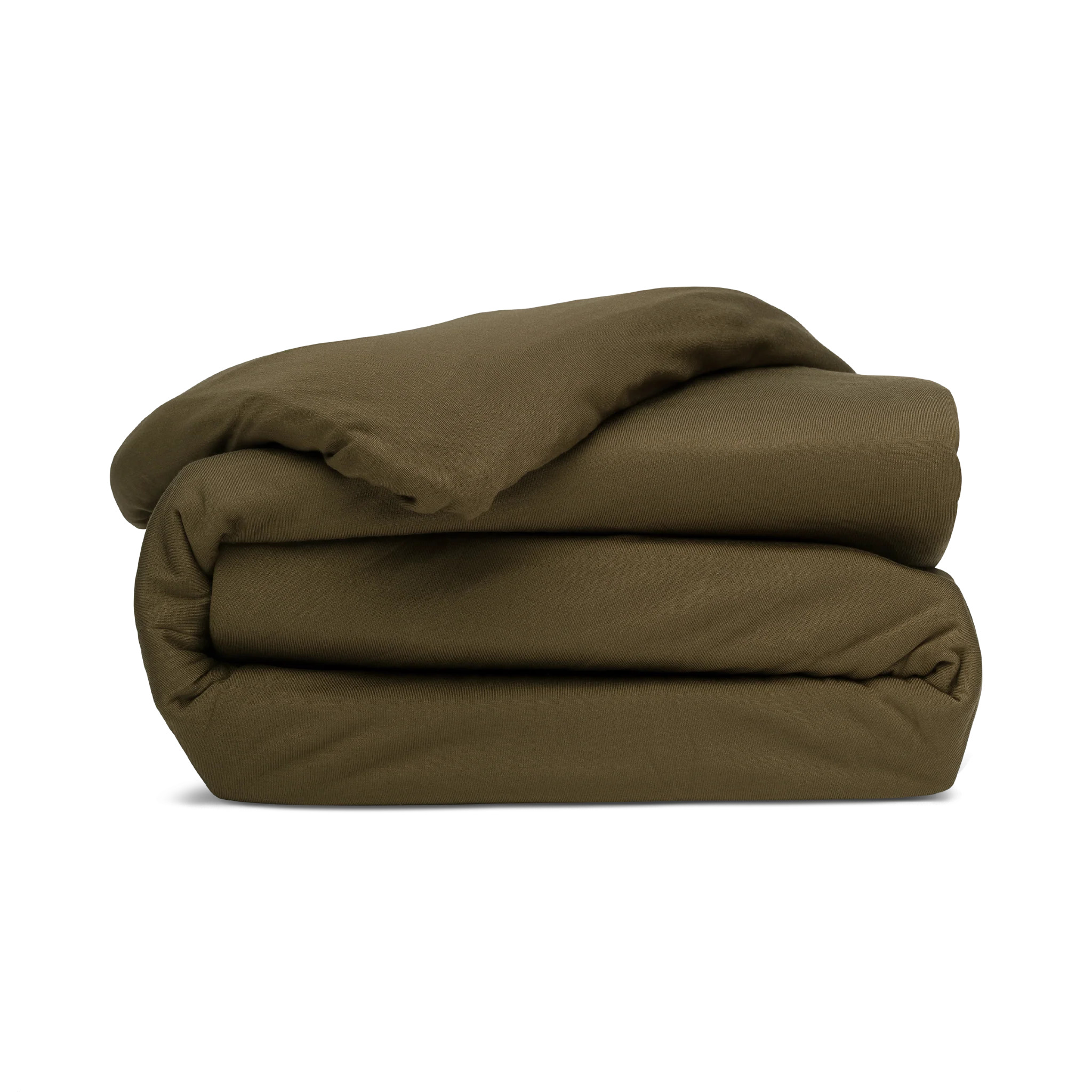 Jersey Knit Duvet Cover in Forest Green | BleuBully Bedding