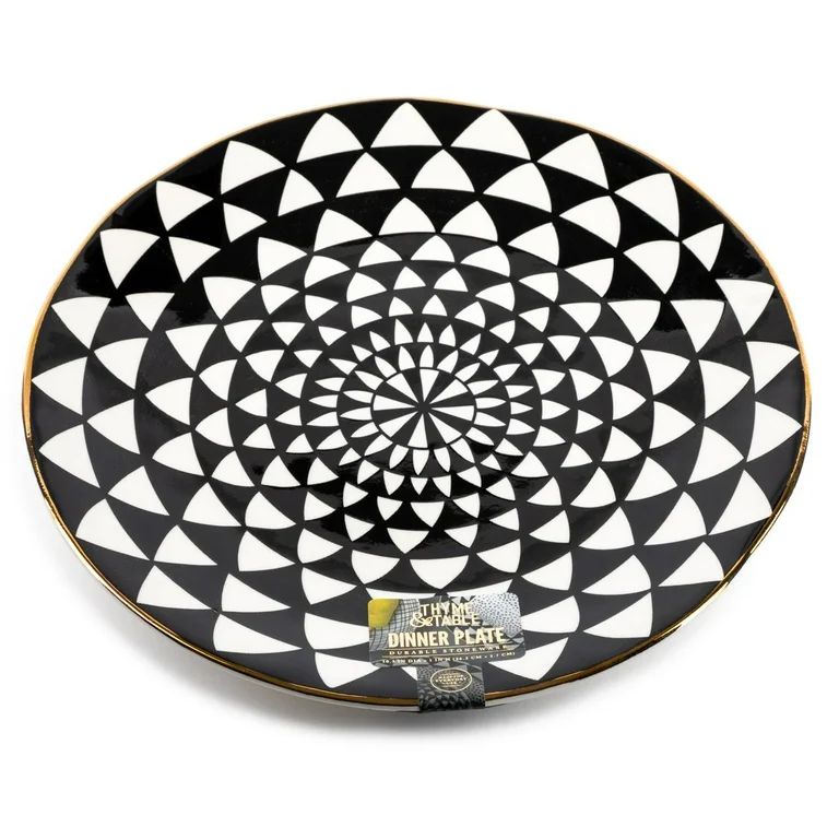 Thyme & Table Dinner Medallion, Black and White - Walmart.com | Walmart (US)