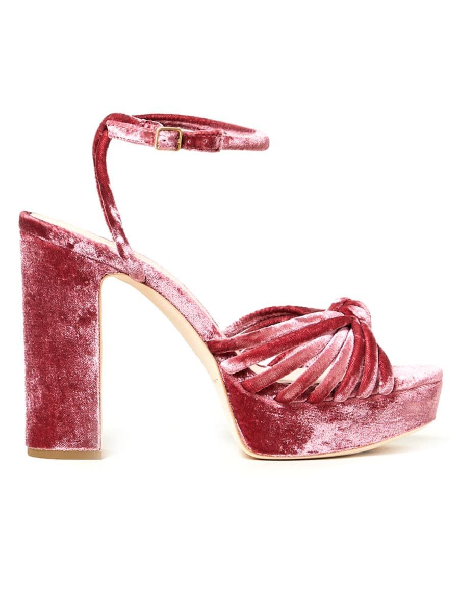 Rivka Crushed Velvet Platform Sandals | Saks Fifth Avenue