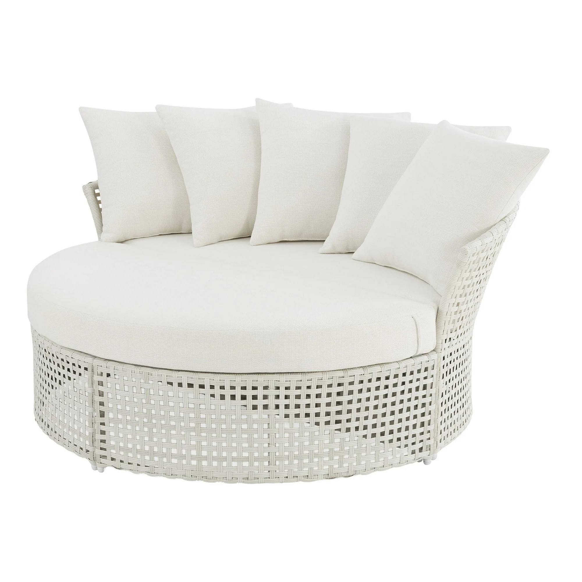 Mainstays Tuscany RIdge Outdoor Daybed - White with Cream | Walmart (US)