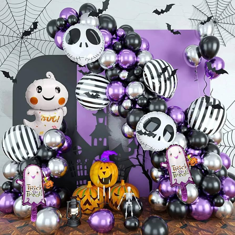Skull Halloween Birthday Party Decorations Halloween Balloon Arch | Amazon (US)