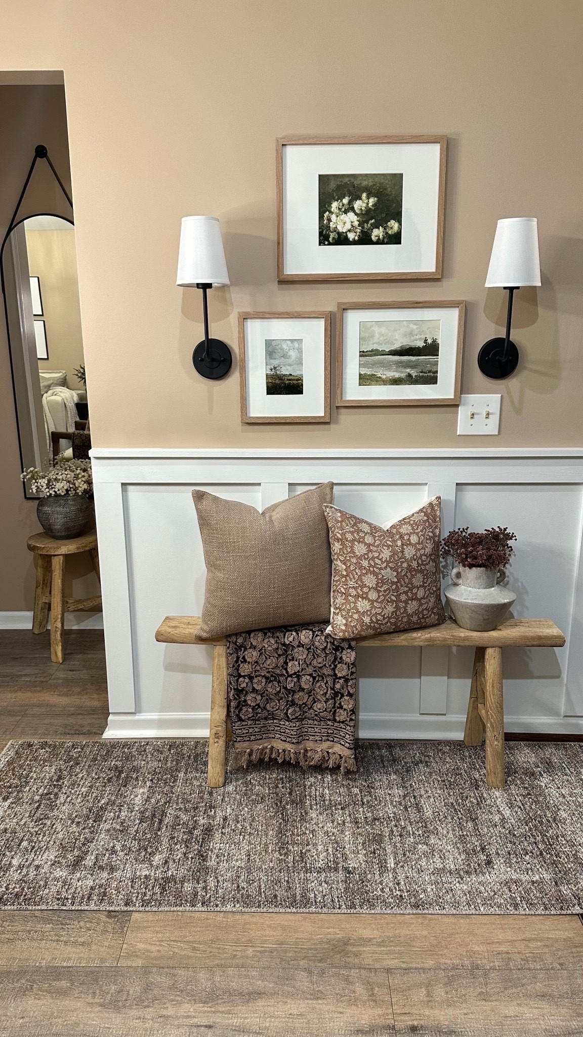 Gallery Wall Views.  Follow @farmtotablecreations on Instagram for more inspiration.

I absolutely love this beautiful Elm Wood, Vintage Skinny Bench here in this space! 🤎 It’s the perfect size as this is the area between our foyer and living room and it receives a lot of traffic. The doorway opening is narrow so this fits just right in this spot. I’m beyond pleased and love the way it elevated this little area in our home.🫶🏼 

Target | Target Finds | Amazon | Amazon Home Finds | Loloi Rugs | Gallery Wall | Entryway Decor | Amazon Must Haves | Gallery Wall | Home Decorating | Decor Ideas | Budget Friendly Decor | Home Inspiration | Framed Art | Home Styling | Entryway Bench | Loloi Rug | Skinny Bench | Found Decor | Vintage Decor |


#LTKHome #LTKSaleAlert