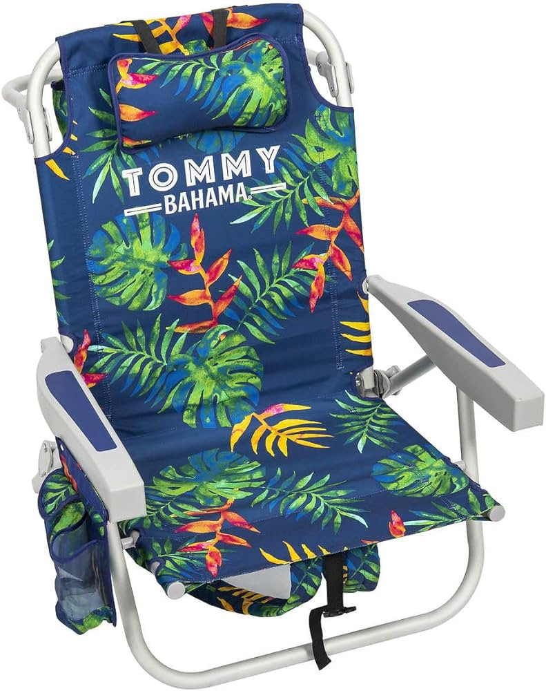 Tommy Bahama 5 Position Beach Chair (Green Leaves) | Amazon (US)