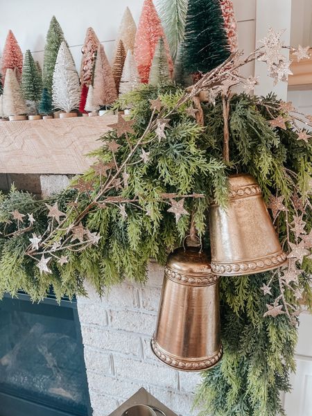 so many of my favorite Christmas decor pieces are on sale. love the different textures of the garland, trees and bells 

#LTKHoliday #LTKhome #LTKHolidaySale