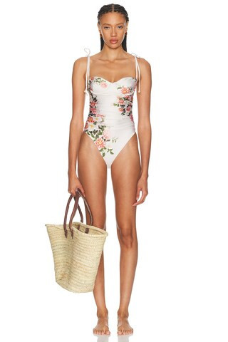 Agua by Agua Bendita Rabano One Piece Swimsuit in Cream | FWRD 