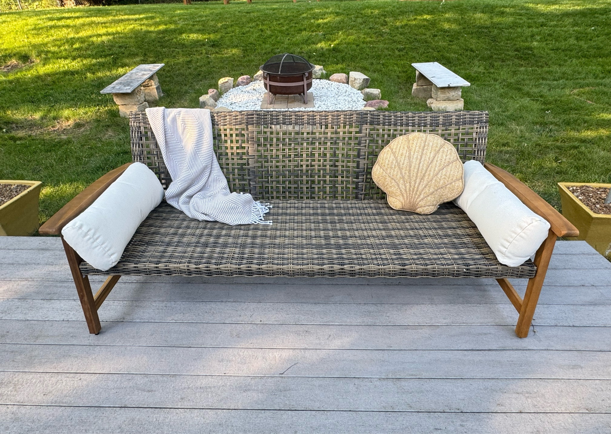 SO obsessed with our new couch for the deck! It’s so spacious it could fit 3-4 people. I am surprised by the quality too. I need to grab some more pillows otherwise it’s ready to host guests! On sale too 



Walmart finds
Walmart home
Deck couch
Outdoor couch
Patio season
Deck season
Summer must haves
Summer home finds


#LTKHome #LTKSaleAlert #LTKParties