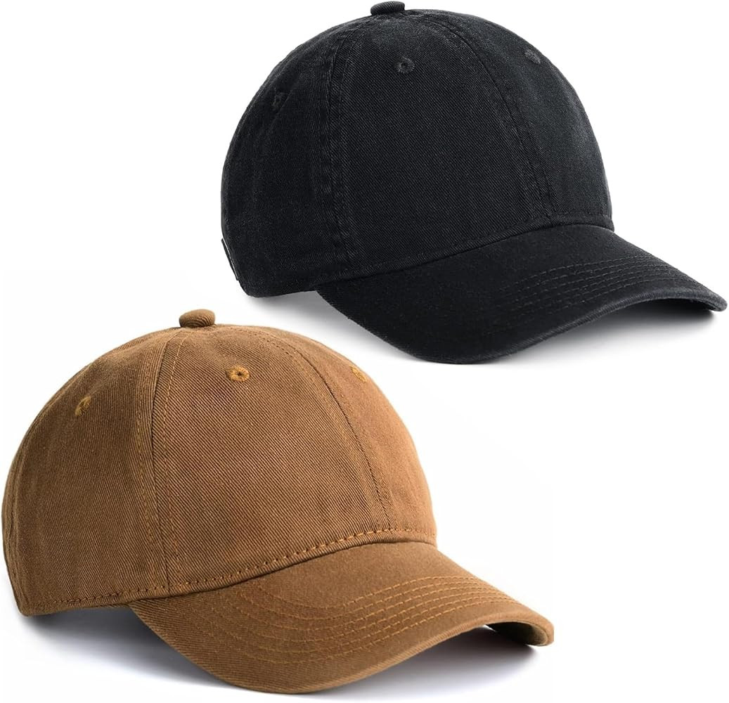 FURTALK Toddler Baseball Hat Kids Boys Girls Adjustable Washed Cotton Baseball Cap with Ponytail | Amazon (US)