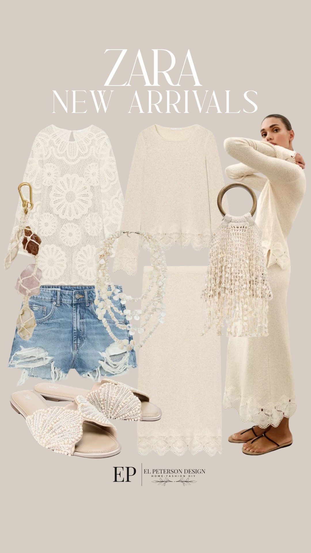 Zara New Arrivals
Swim cover up
Shirts
Sandals
Purse
Skirt
Top
Necklace
Keychain 