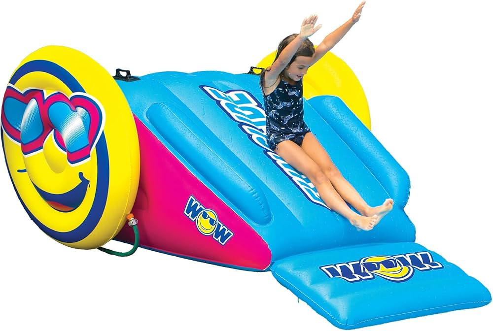 WOW Sports Fun Slide, Inflatable Water Slide For Inground Pool with Sprinklers | Amazon (US)
