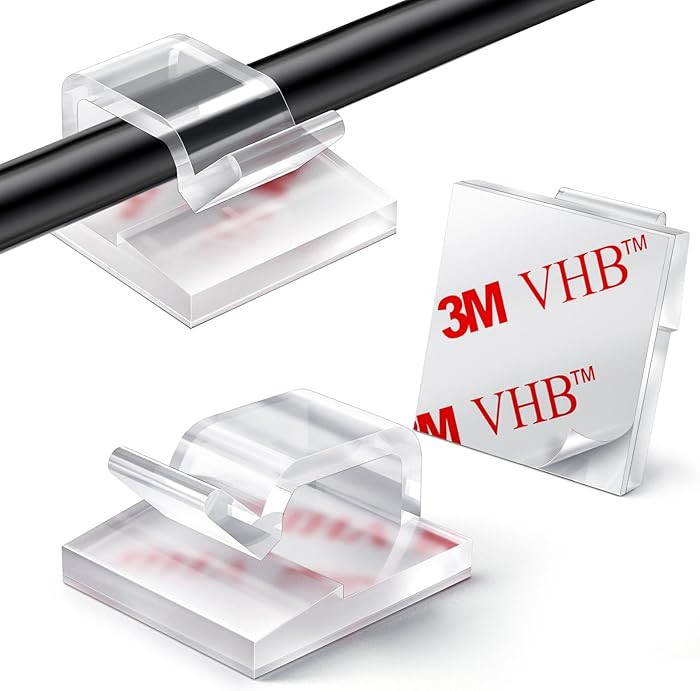 60Pcs Christmas Light Clips, Hooks for Outdoor String Lights Clips, Adhesive Cord Organizer Hooks... | Amazon (US)