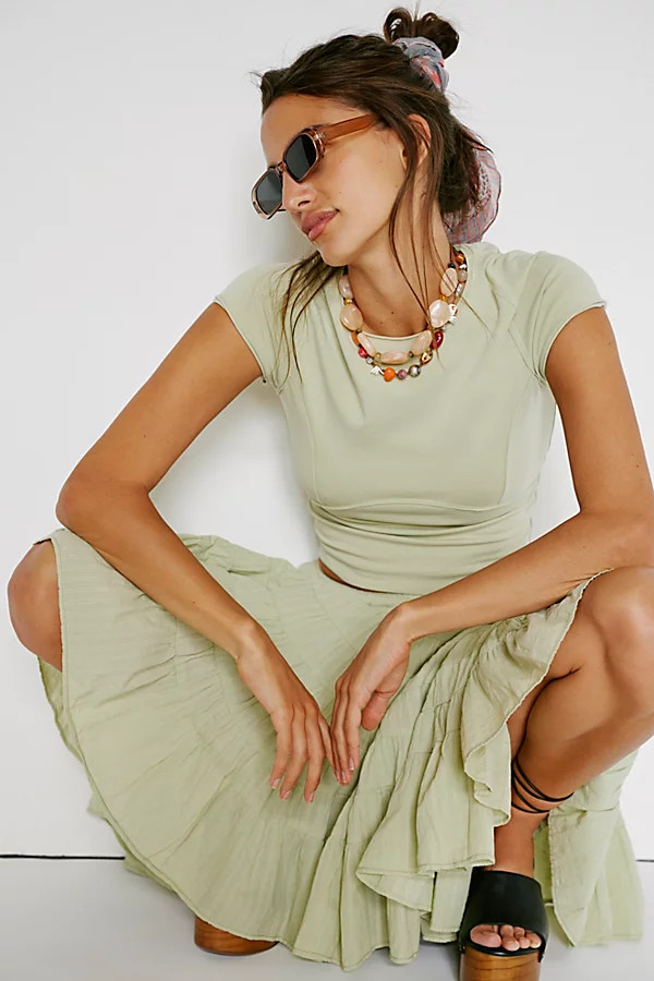 We The Free Protagonist Cropped Cap Sleeve Tee | Free People (Global - UK&FR Excluded)
