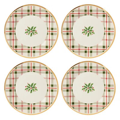 Holiday Plaid Accent Plates, Set of 4 | Wayfair North America
