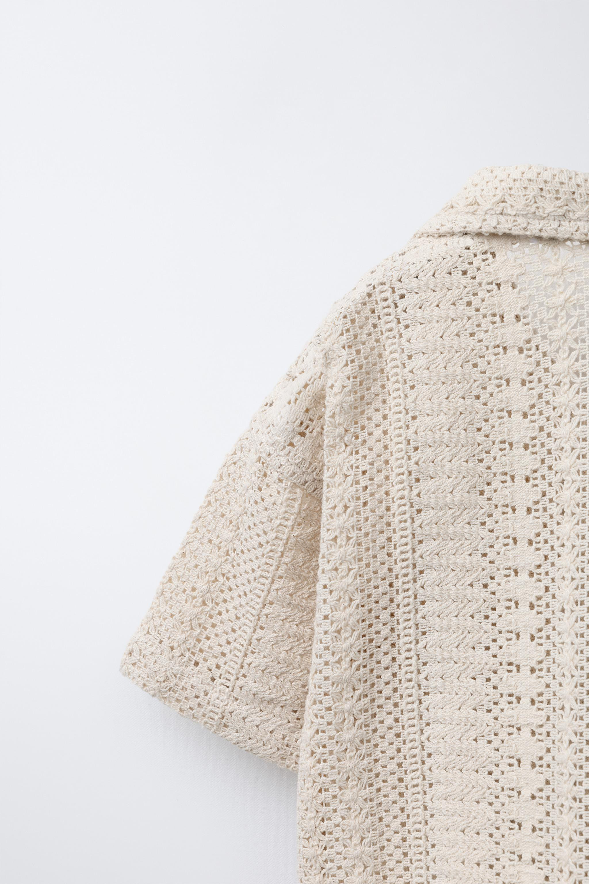 CROCHET KNIT SHIRT | Zara US