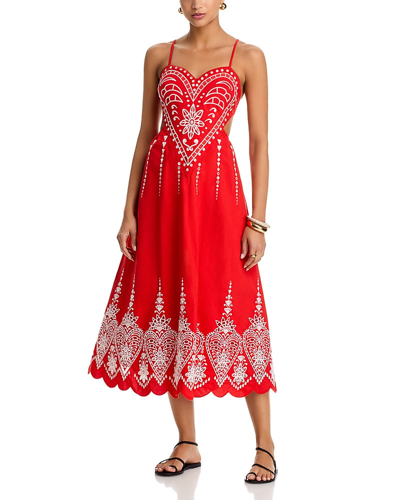 Farm Rio Heart Richilieu Sleeveless Dress | Bloomingdale's (US)