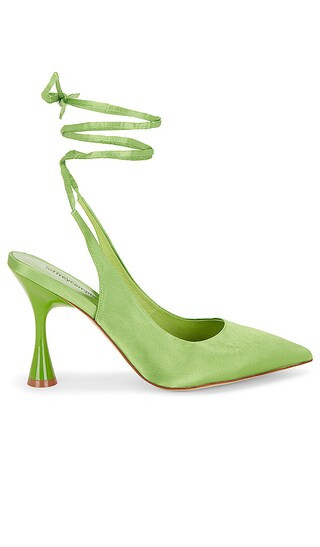 Zivot Pump in Green Satin | Revolve Clothing (Global)