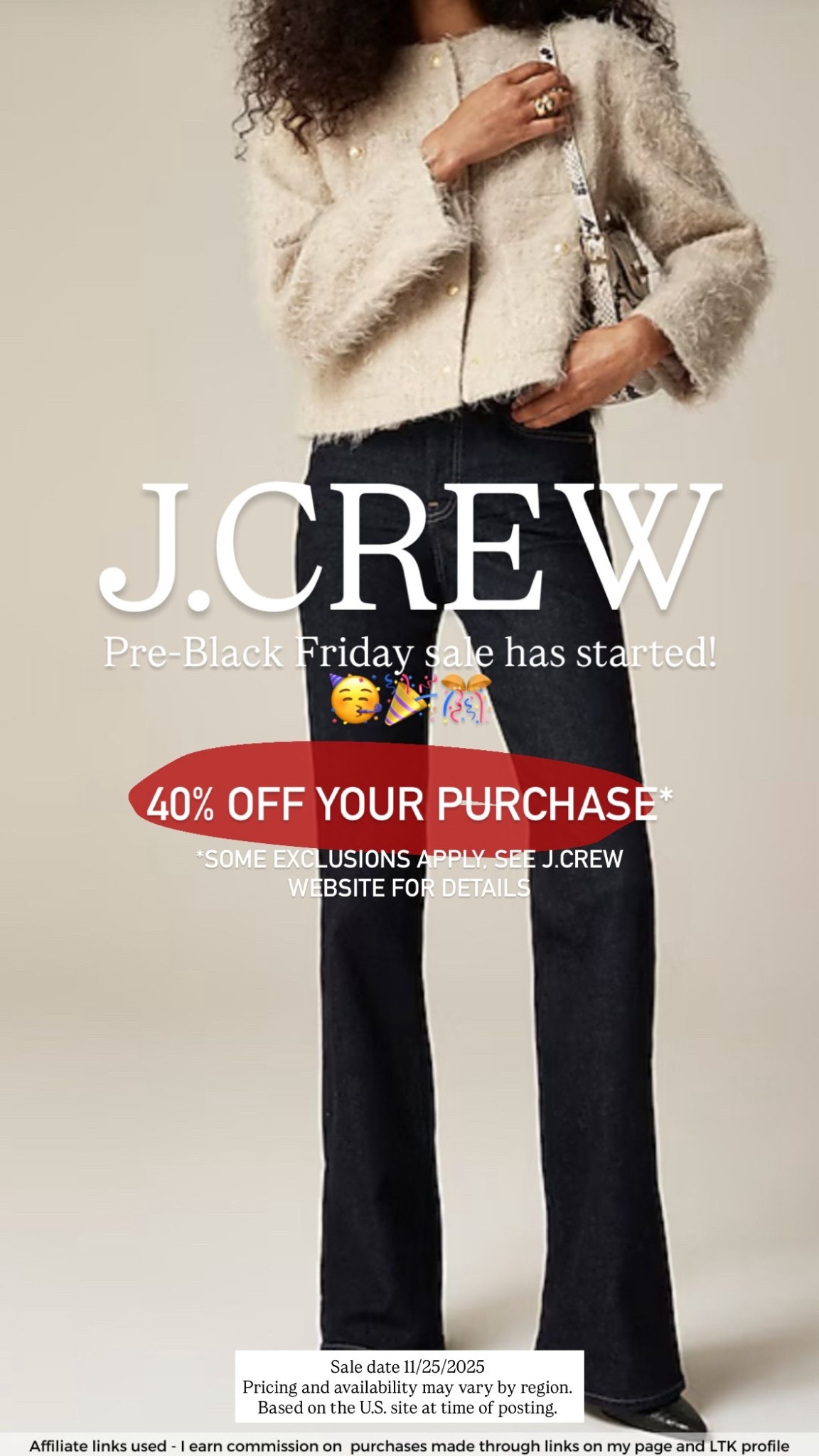 J.Crew Pre-Black Friday sale has started! 🥳🎉🎊 Here’s what caught my eye! 👀👀 Sale date 11/25/2025
Pricing and availability may vary by region. 
Based on the U.S. site at time of posting.

#LTKCyberWeek