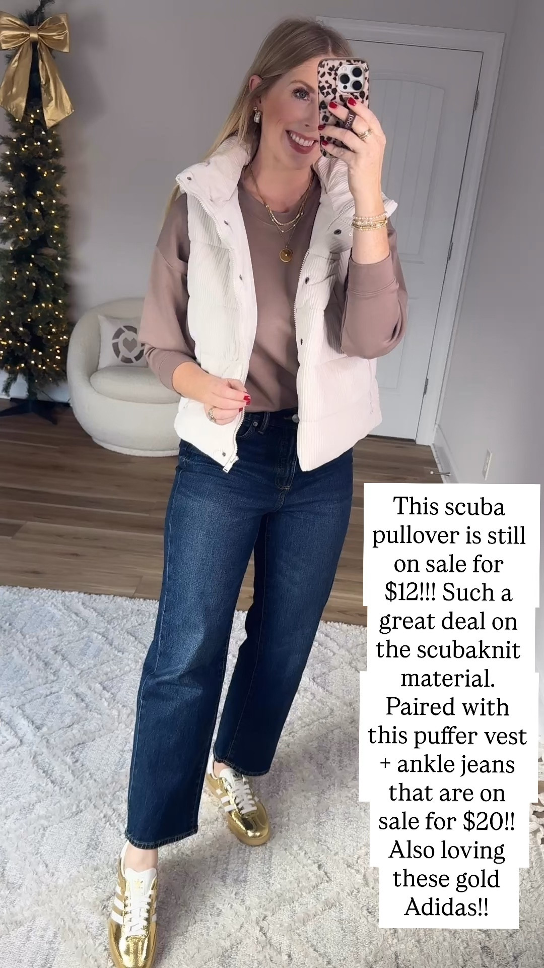 Walmart outfit, scubaknit pullover, puffer vest, ankle jeans 

#LTKootd #LTKSaleAlert #LTKFindsUnder50