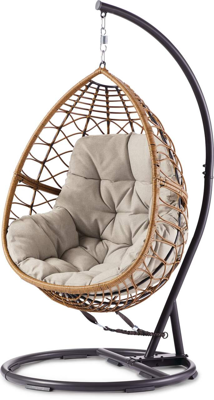 CANVAS Sydney All Weather Single Outdoor Patio Egg Swing Chair w/ Stand#088-2214-2 | Canadian Tire