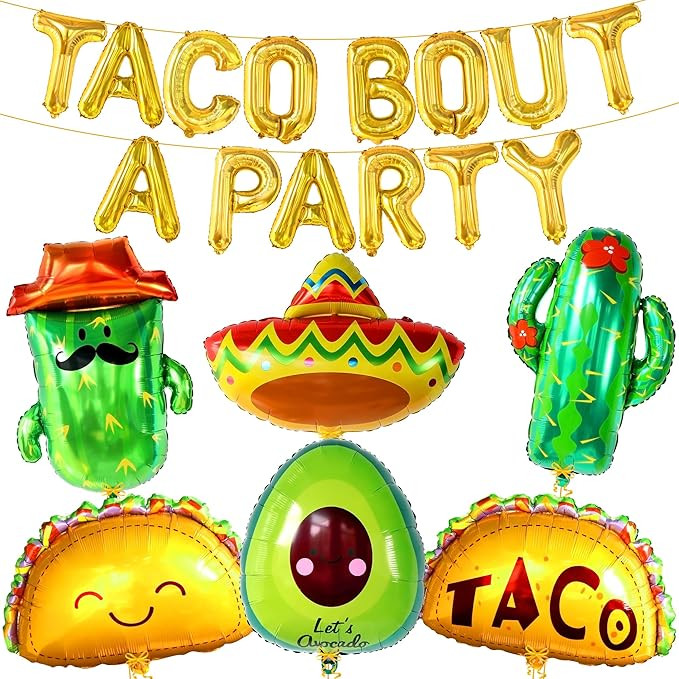 KatchOn, Huge 22 Pcs Taco Bout A Party Decorations | Taco Balloons, Cinco de mayo decorations, Me... | Amazon (US)