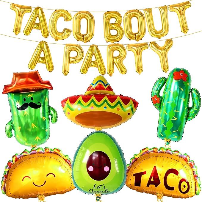 KatchOn, Huge 22 Pcs Taco Bout A Party Decorations | Fiesta Party Decorations includes Cactus Avo... | Amazon (US)