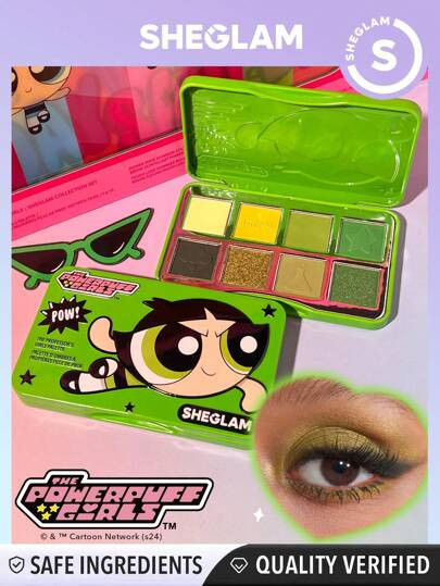 The Powerpuff Girls X SHEGLAM Paleta De Sombras Professor'S Girls-Toughest Fighter Shimmer Matte ... | SHEIN