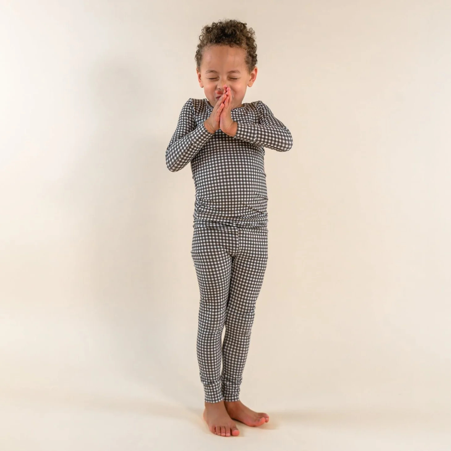 Hazel Gingham Two Piece Pajamas | Hucklebaby