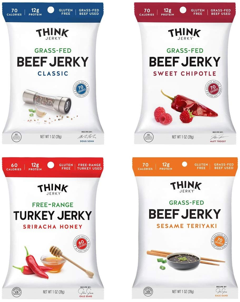 Jerky Variety Pack by Think Jerky — Delicious Chef Crafted Jerky — 100% All-Natural Grass-Fed... | Amazon (US)