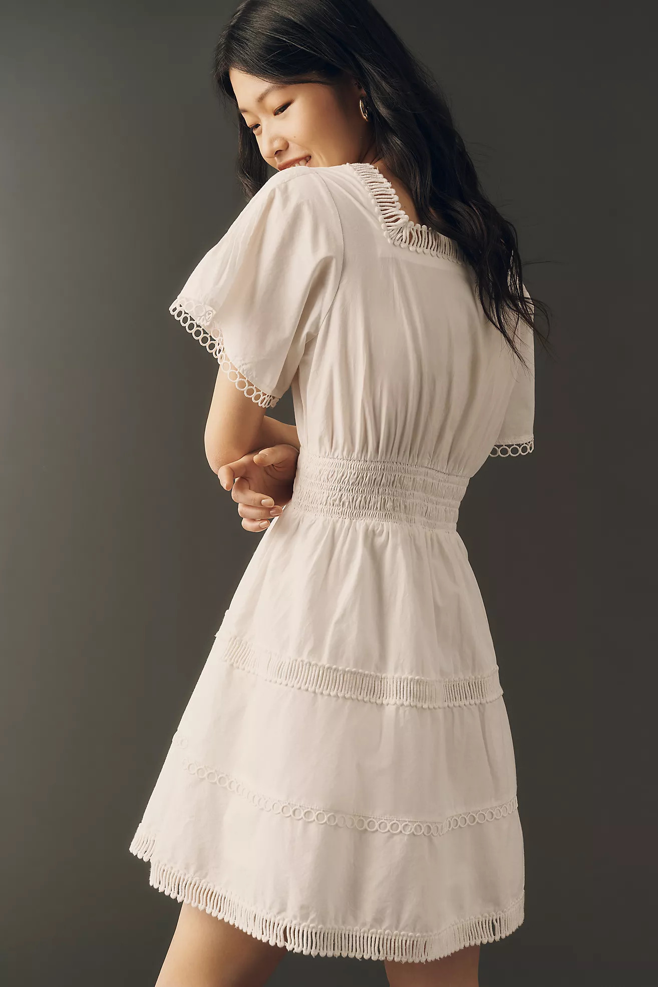 Somerset Square-Neck Mini Dress | Anthropologie (US)