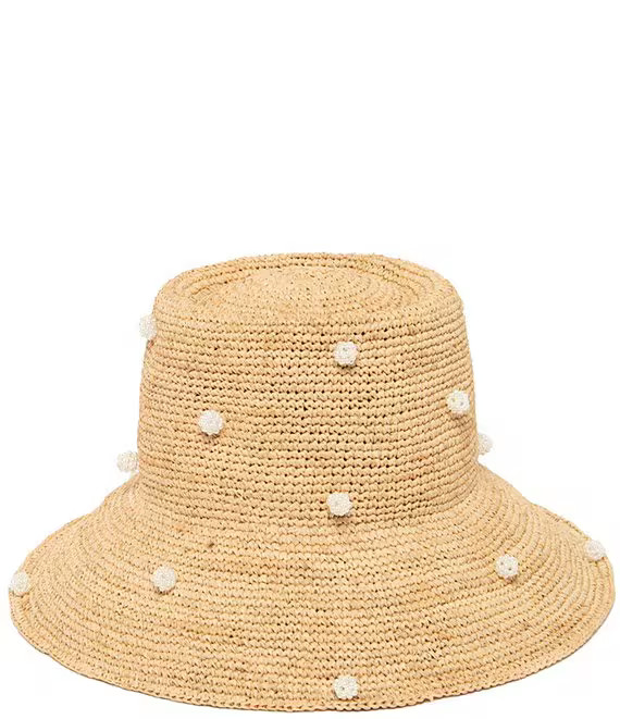San Diego Hat Company Perla Crochet Raffia Pearl Cluster Bell Bucket Hat | Dillard's | Dillard's