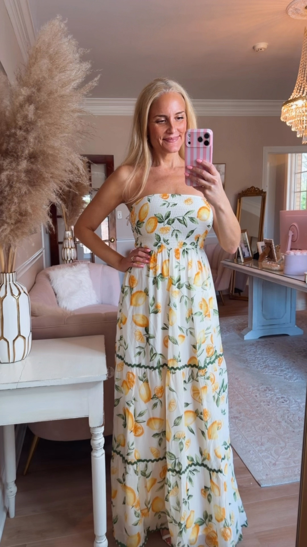 This lemon print Maxi dress is sooo cute! Perfect for a trip to Italy or the south of France! Definitely giving euro summer vibes. It's not linkable but you can find it on fashionnova.com. Search for "Selena Chiffon Maxi Dress." I'm wearing a size small.

#LTKgrwm #LTKootd #LTKdayinmylife