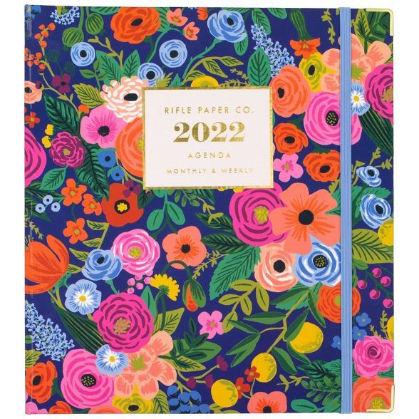 2022 Weekly/Monthly Planner Medium Concealed 8.75"x7.25" Garden Party - Rifle Paper Co. for Cambr... | Target