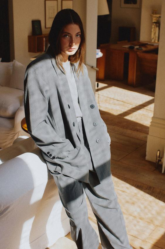 OVERSIZED PINSTRIPE BLAZER | Zara US