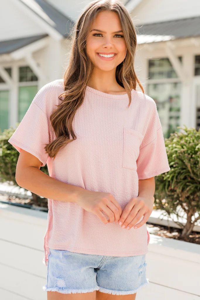 Take It Easy Pink Pocket Top | The Mint Julep Boutique