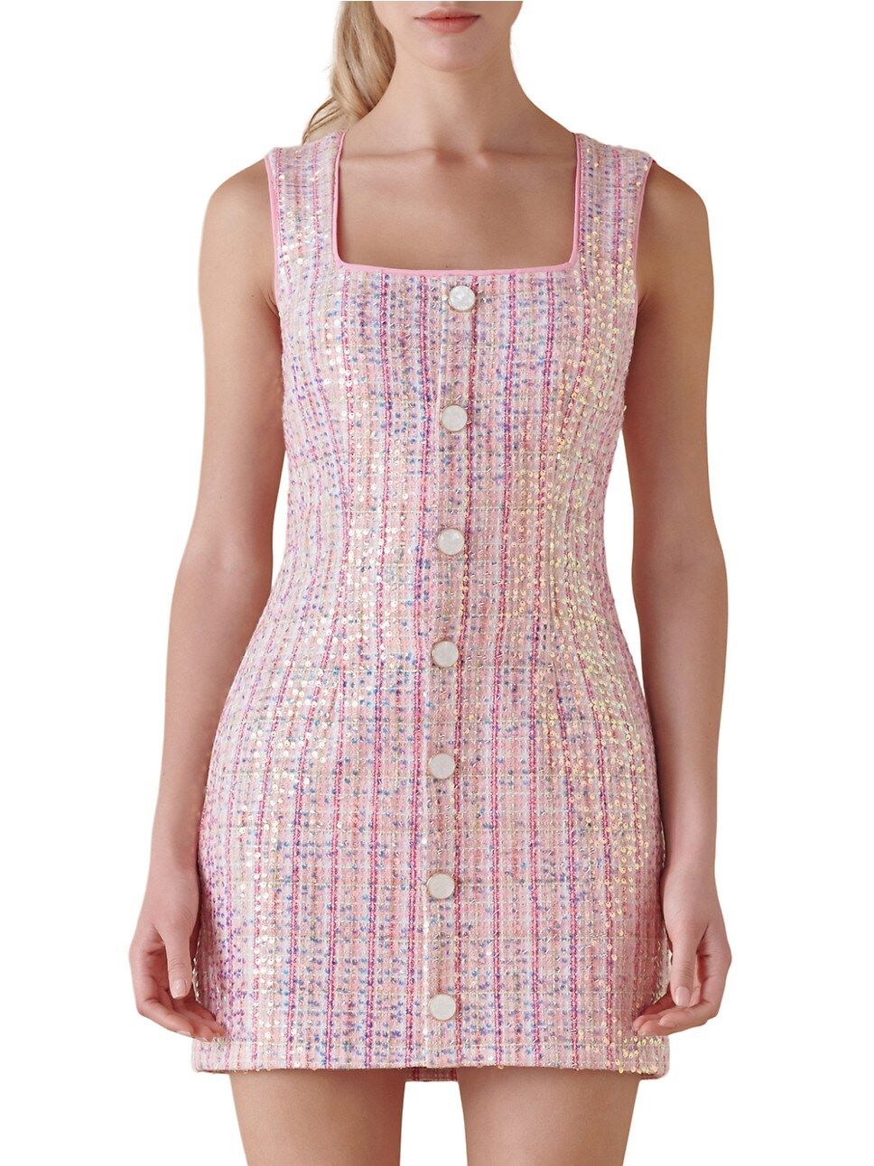 Sequins Tweed Mini Dress | Saks Fifth Avenue