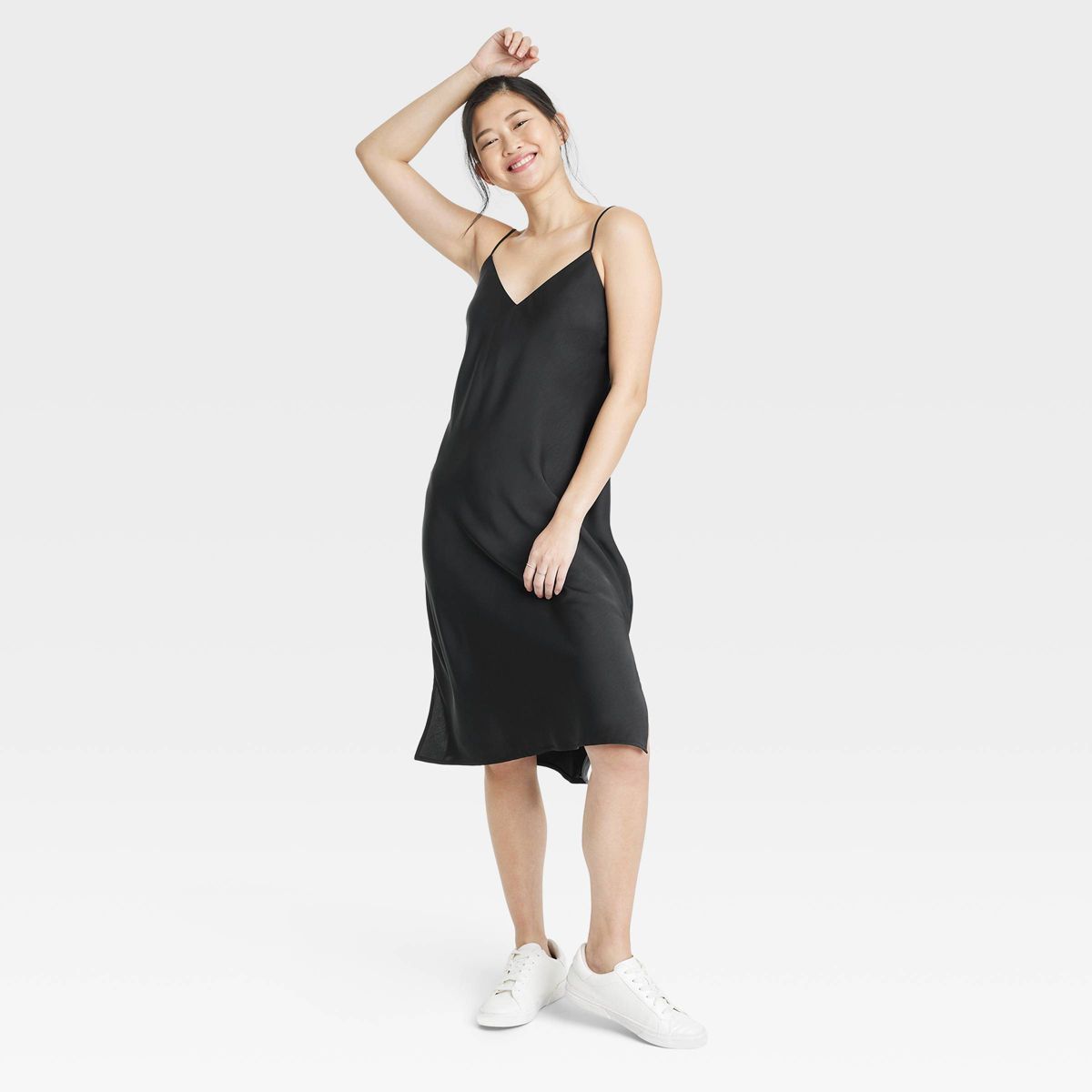 Women's V-Neck Midi Slip Dress - A New Day™ | Target