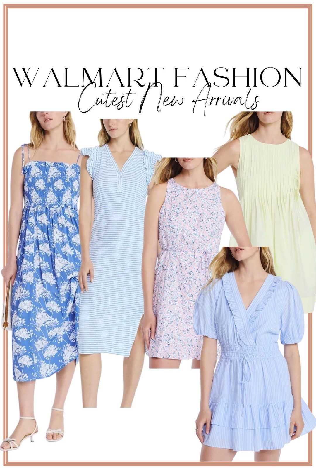 If you’re looking for spring dresses under budget, Walmart has SO many good ones right now 💙🌸 These new arrivals are giving effortless, feminine, and easy-to-wear.

Think:
• blue floral midi dress
• striped casual midi dress
• soft floral mini dress
• breezy pastel swing dress
• ruffle sleeve wrap dress

Perfect for Easter, spring events, vacations, church, brunch, or everyday mom life. Walmart dresses are seriously competing with boutique styles right now — and at such an affordable price point!

#WalmartDresses #SpringDress #EasterOutfit #VacationStyle #WalmartFashion #AffordableDresses #BrunchOutfit #ChurchOutfit #MomStyle #SpringWardrobe
